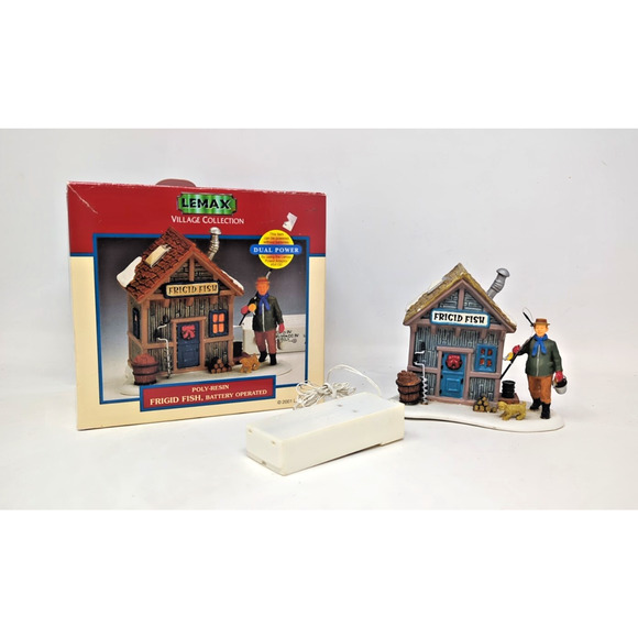 Lemax Village Collection Frigid Fish Lighted Table Accent 2001 14665a fast ship - Picture 1 of 6